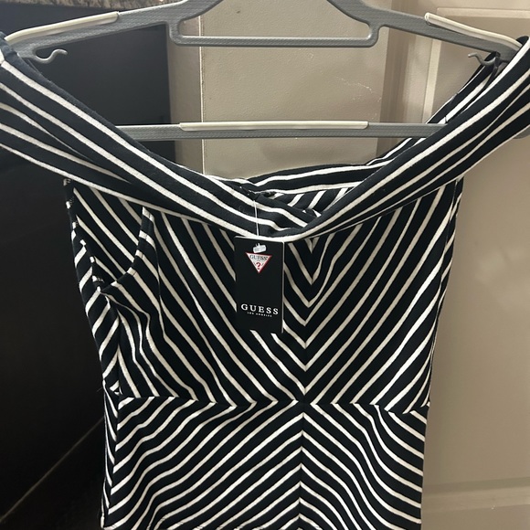Guess Tops - Brand new off the shoulder black and white blouse